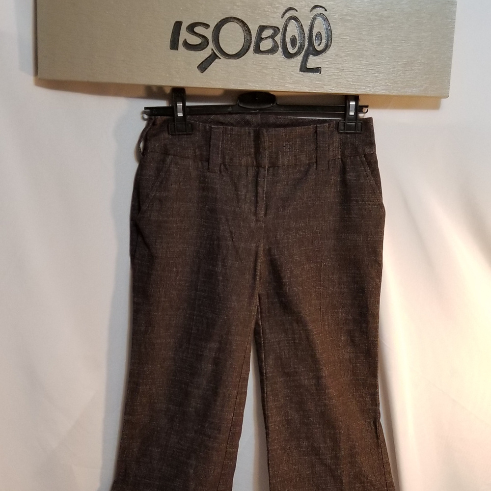 ⚫ Iz Byer Chocolate Dress Pants Sz 1 Flare Leg